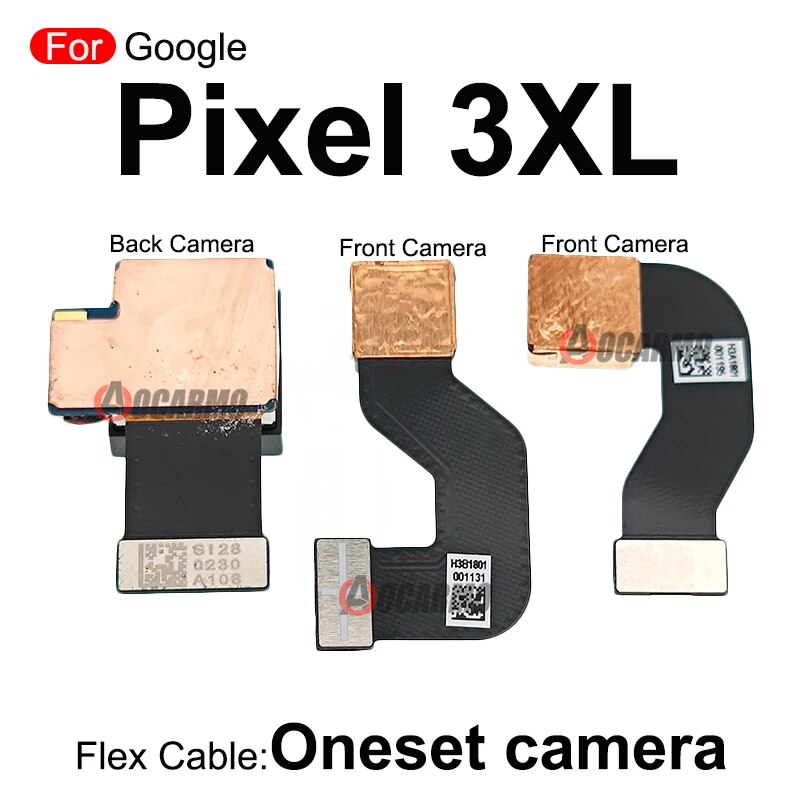 Front Facing + Back Rear Main Camera For Google Pixel 3XL 3 XL Fullset Cameras Module Flex Cable Replacement Parts. 