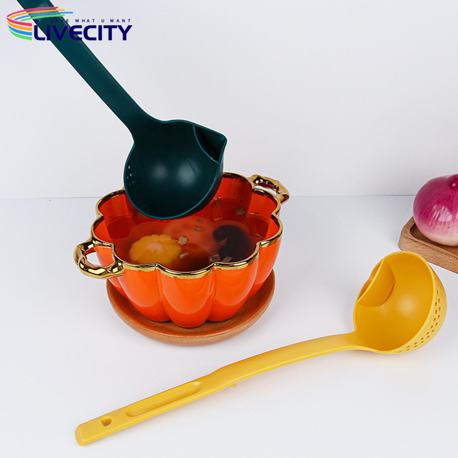 Soup Separation Spoon Efficient Oil-separating Spoon for Safe Easy Cooking Long Handle Food-grade Pp Material Perfect for Hot Pot. 