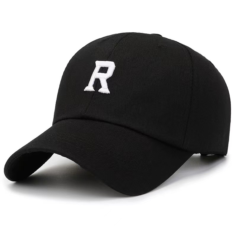 R baseball cap, new hat, Korea same face, small wild cap, ins, foreign visor, net red hat