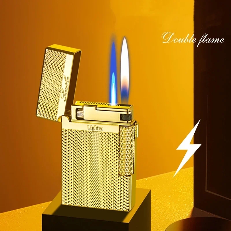Unusual Lighters Cigarette Lighter Metal Windproof Torch Gas Lighter Flint Smoking Accessory Butane Gadgets for Men Gift Lighter. 