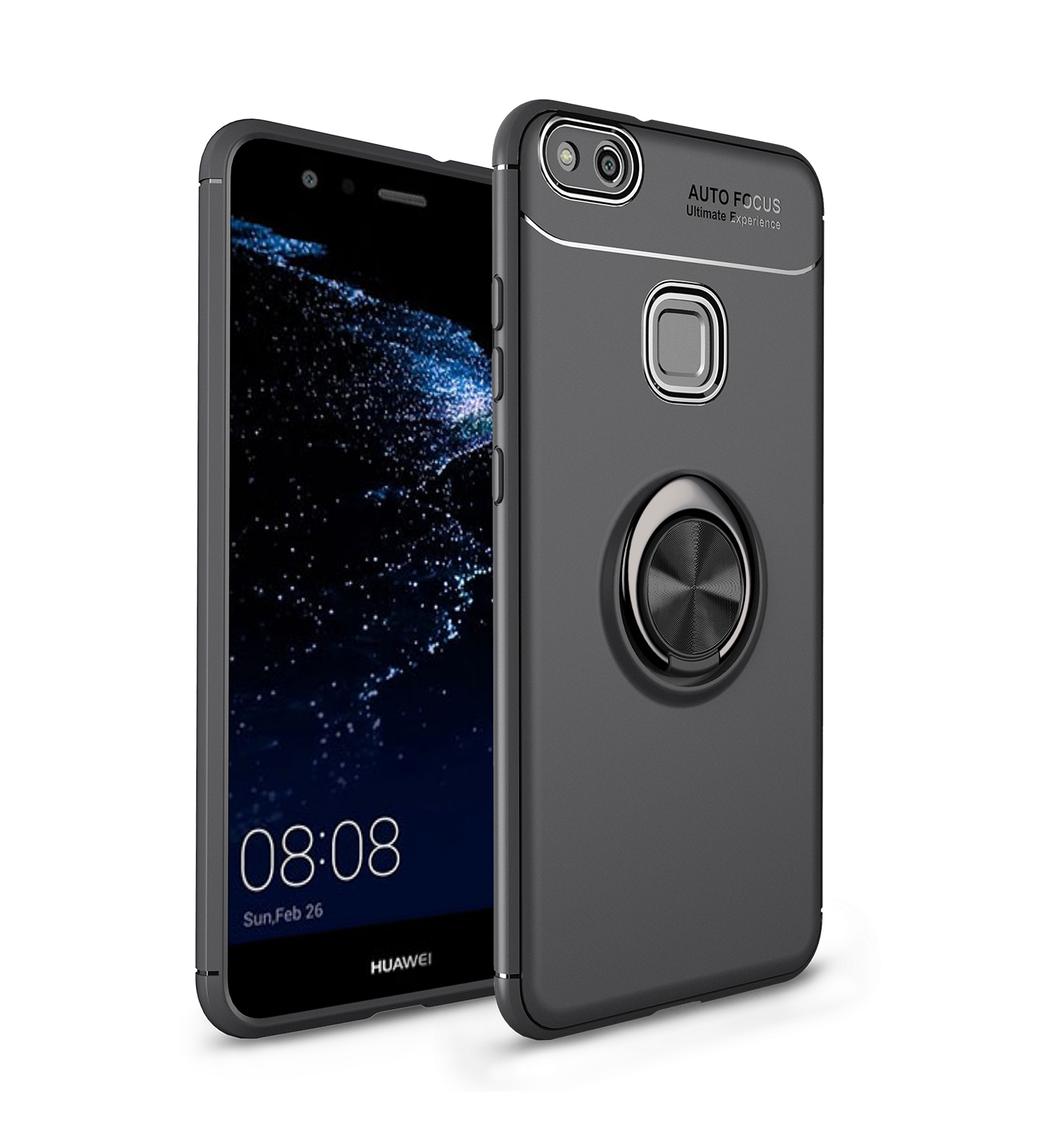 For Huawei P10 Lite mobile phone case, magnetic ring bracket, full edge wrapping, anti falling soft rubber, high-grade business. 