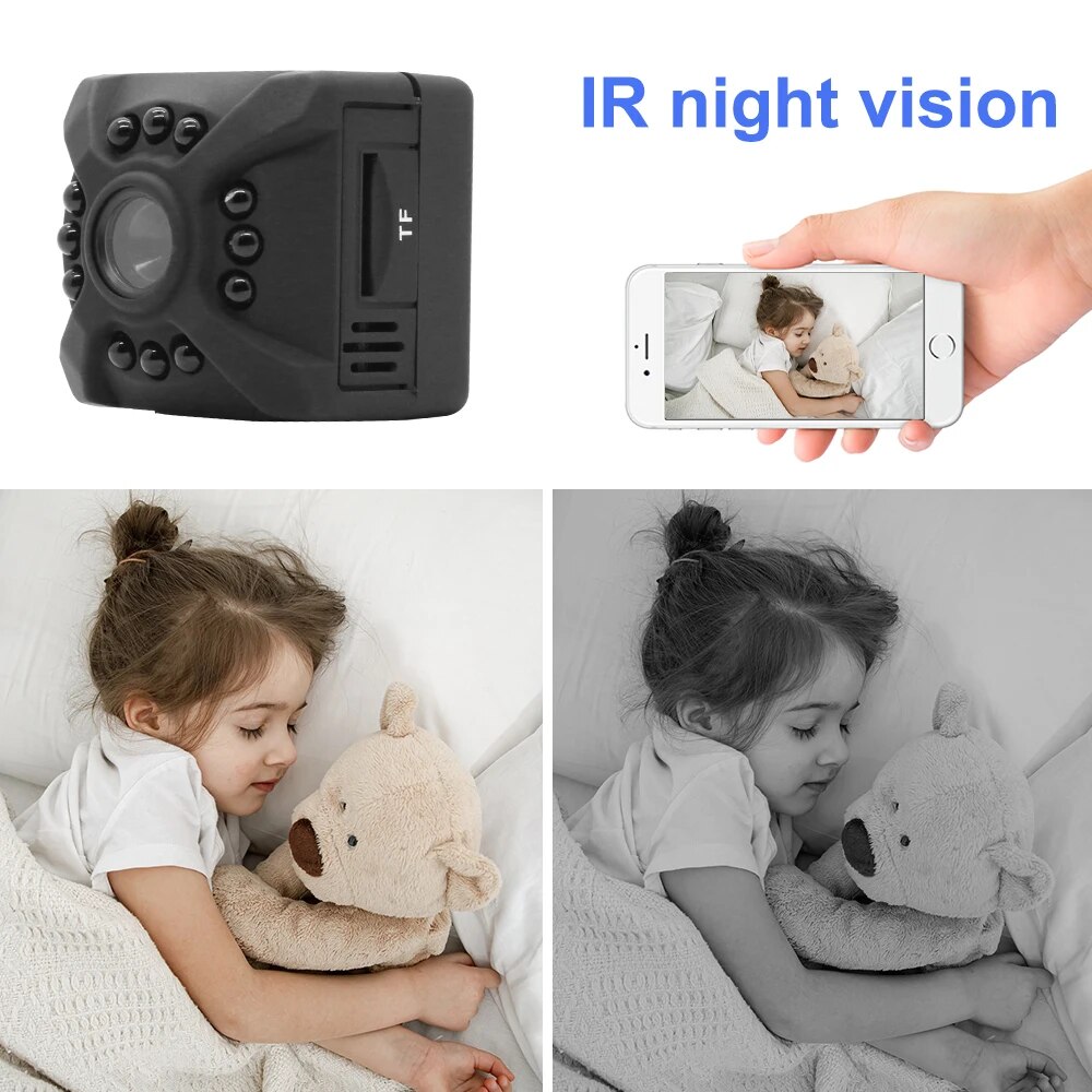 X5 Mini Wifi Camera 1080P Night Vision Camcorder Motion Detection Wireless Supports SD Card Home Micro Security Surveillance. 