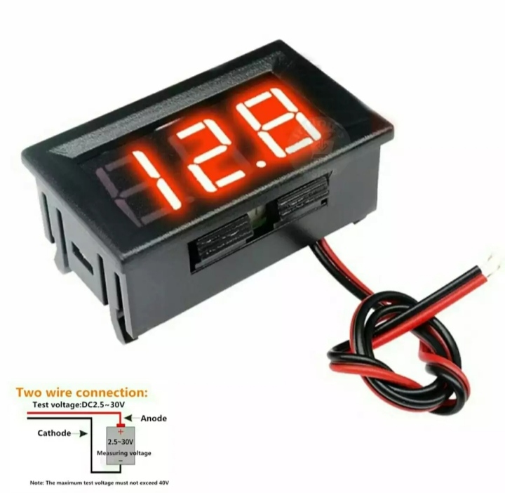 DC 5V 12V 24V 30V 0.56" LCD Digital Voltage Meter Voltmeter Battery Capacity Tester Detector for Electronic Mobile Power Bank. 