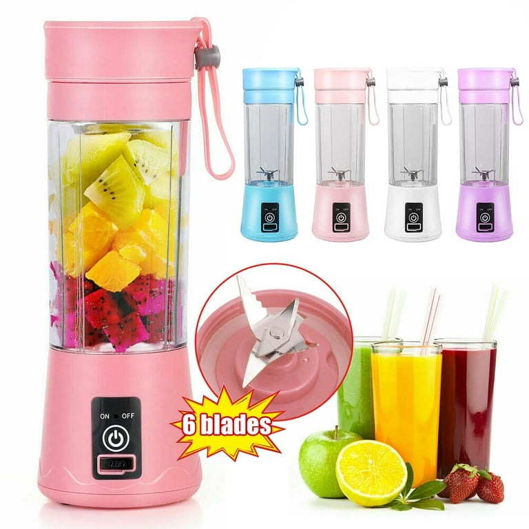 Mini Portable and Rechargeable 380ml Juice Blender Model : HM-03. 