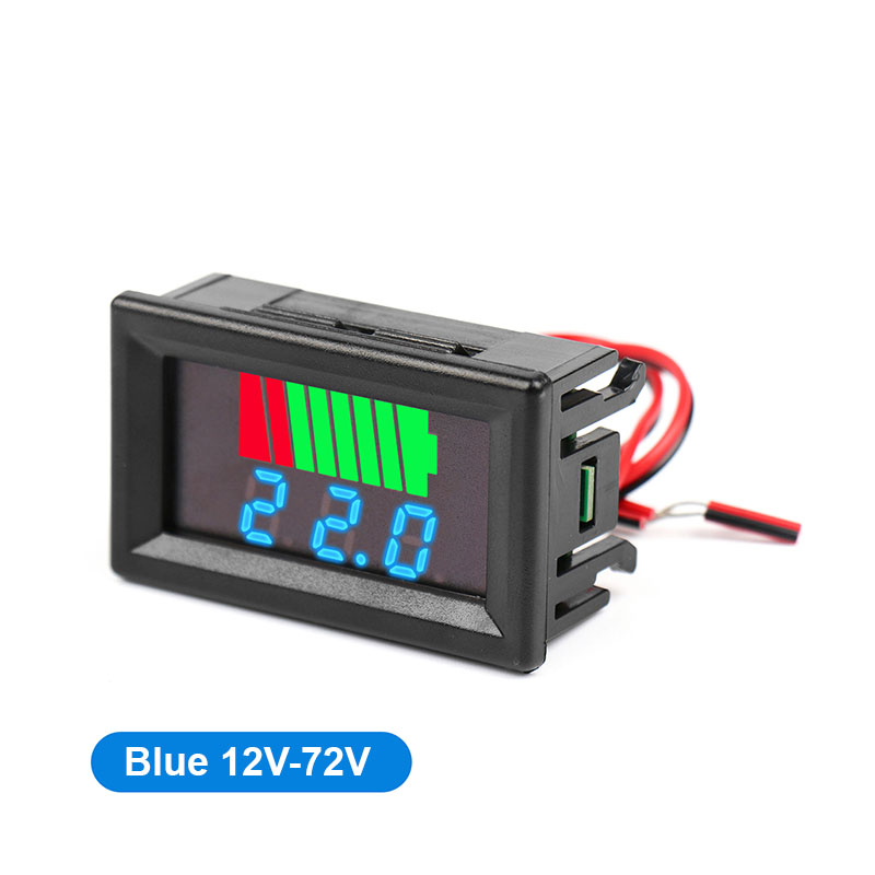 Battery Charge Level Indicator 12V 24V 36V 48V 60V 72V Lithium Battery Capacity Meter Test Display LED Voltmeter Tester. 