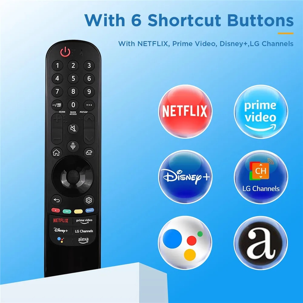 Voice Magic Remote Control for LG AN-MR22GA Smart TV 2021 2022 with Pointer Flying Mouse LED OLED UHD LCD QNED NanoCell 4K 8K. 