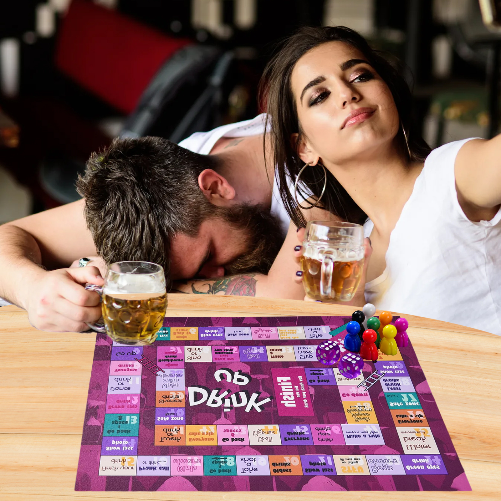 Drinking Monopoly Game Fun Adult Drinking Game Set for Parties Travel Multiplayer Interactive Board Game for Couples Friends Family Party Night Essential Desktop Drinking Game. 