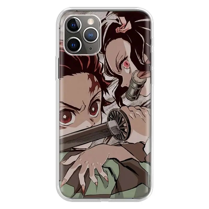 Tanjiro Demon Slayer Cover Phone Case For iPhone 11 14 Pro Max 15 Ultra 13 12 Mini X 8 6S 7 Plus XS + XR 5S SE Call Mobile Coque. 