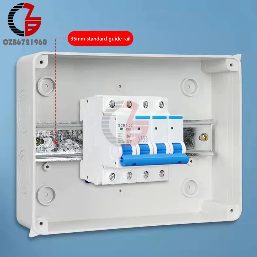 2/5/8/12/15/18/24 Ways Outdoor Waterproof Electrical Distribution Box Circuit Breaker MCB Power Plastic Junction Wire Box IP65. 