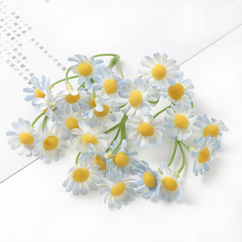 10pcs Party Supplies Plastic Artificial Daisy Bouquet DIY Handmade Silk Artificial Flowers Realistic Colorful Simulation Sunflowers Indoor Outdoor Decoration