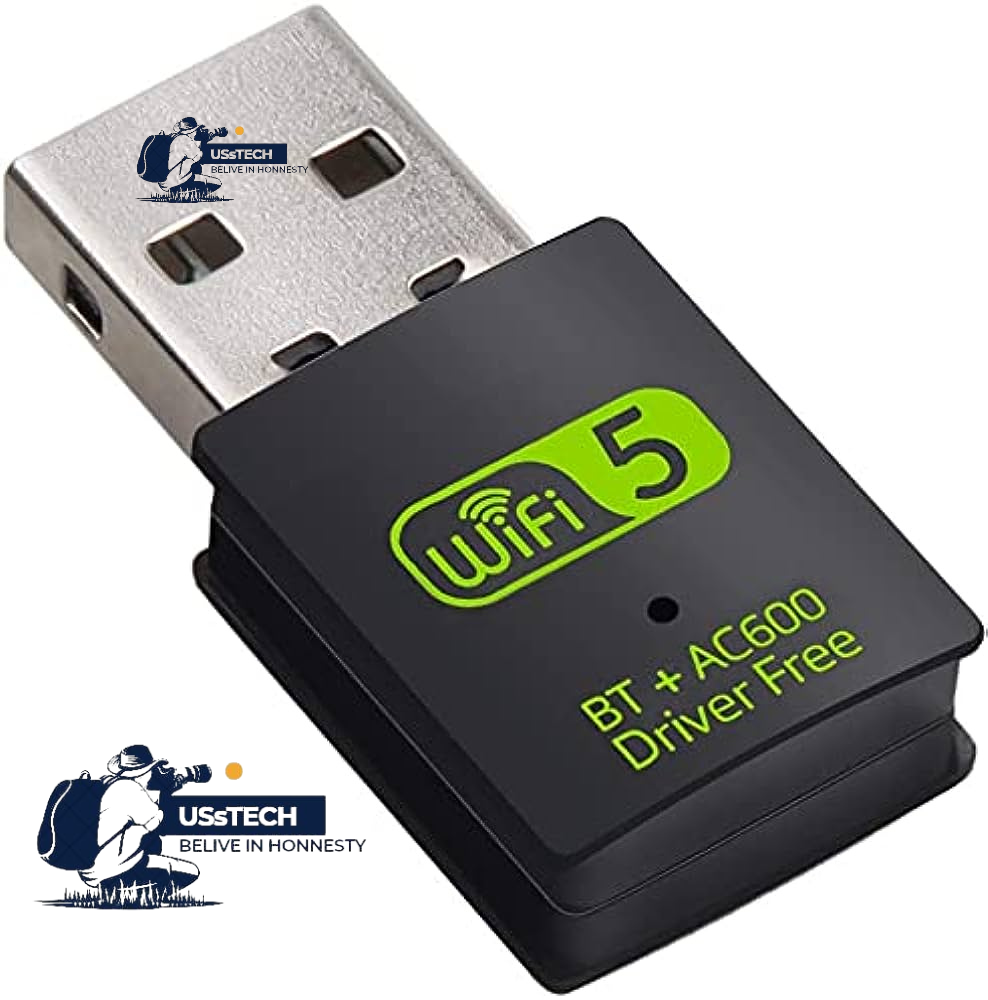 600Mbps USB WiFi Bluetooth Adapter Dual Band 2.4/5.8Ghz Wireless External Receiver RTL8821CU WiFi Dongle for PC/Laptop/Desktop. 