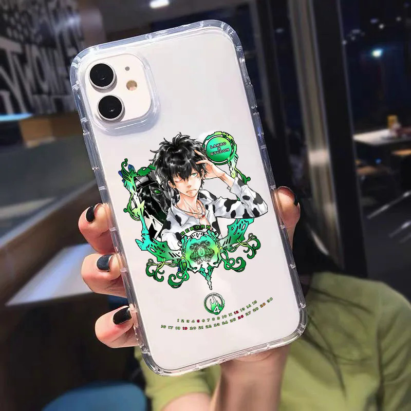 【Sarcasmsm】Cute Katekyo Hitman Reborn Shockproof Phone Case for IPhone 13 Pro Max 7 XS 11Pro 12 X XR SE2 8 6Plus Funny Anime Soft TPU Cover. 