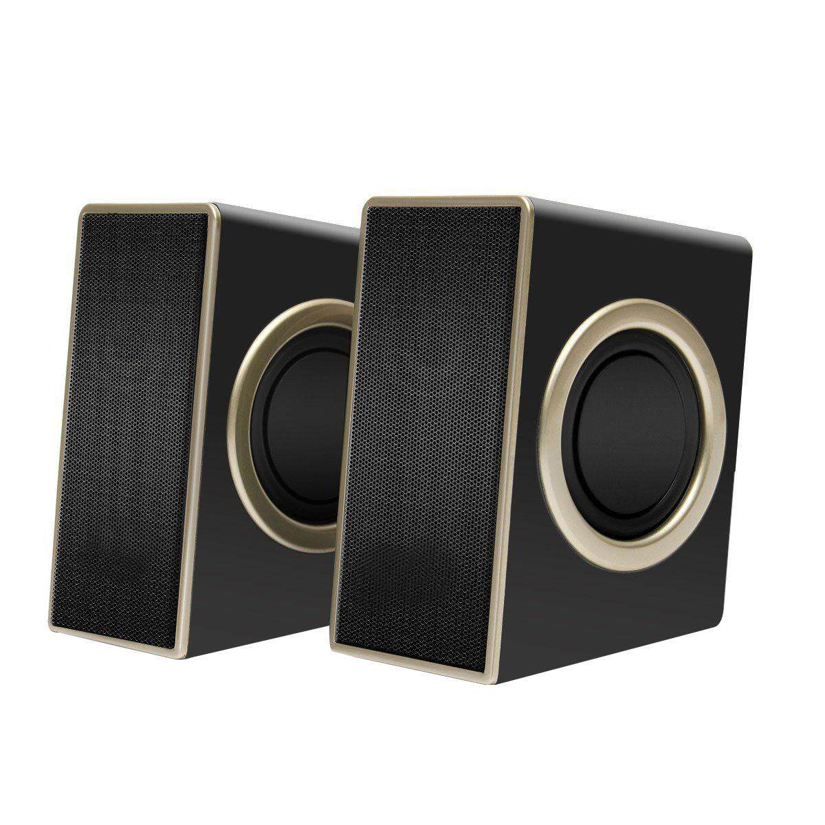 USB Speakers ELEGIANT USB Powered Computer Speakers Stereo Sound With 4 Single Bass Diaphragms And 3.5mm Audio Jack For PC