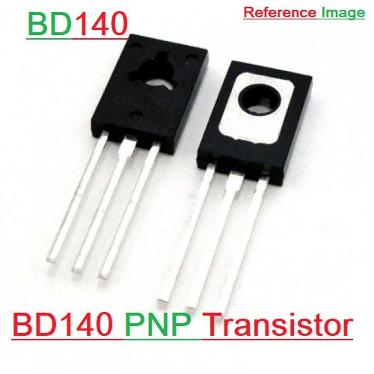 5Pcs- BD140 BD-140 BD 140 PNP Transistor 80V 1.5A PNP Power Transistor TO-126 Bipolar Transistor IC Medium Power Silicon PNP Triode Transistor 3 Pin Leads