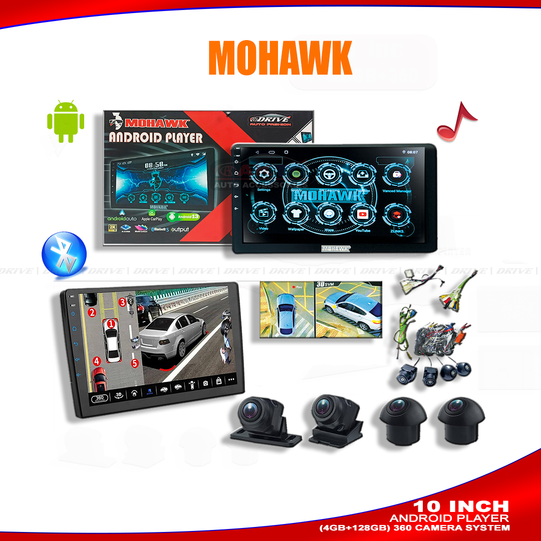 MOHAWK (MALAYSIA) CAR ANDROID PLAYER WITH 360 CAMERA,ANDROID CAR STEREO, ANDROID CAR PLAYER  Stereo car android player 10 INC