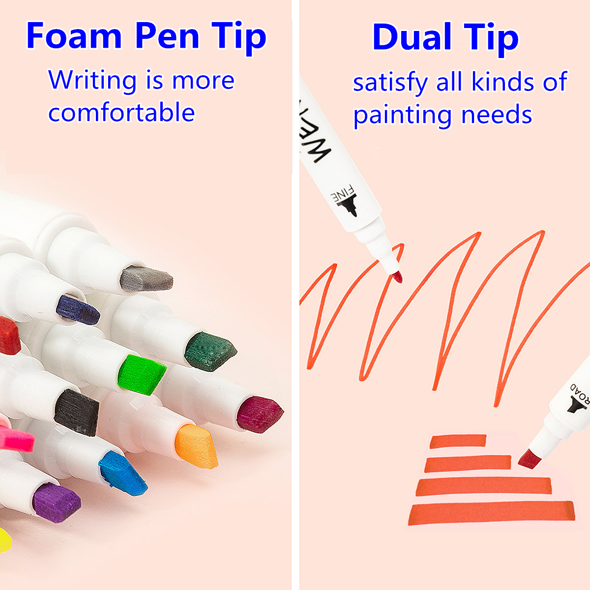 12/24//36/48/60/80 Colour Twin Marker Point Tip Pen Colouring Art Markers Drawing Student - 12 colors. 