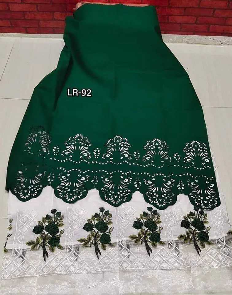 Pakistani laser cut gorgeous fashionable & stylish unstitched 2 pieces dresses not three piece - Pakistani unstitch laser cut "to piss". 