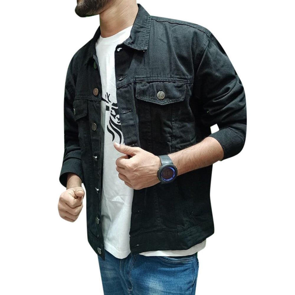 Half Sleeve Denim Jacket Mens vlr.eng.br