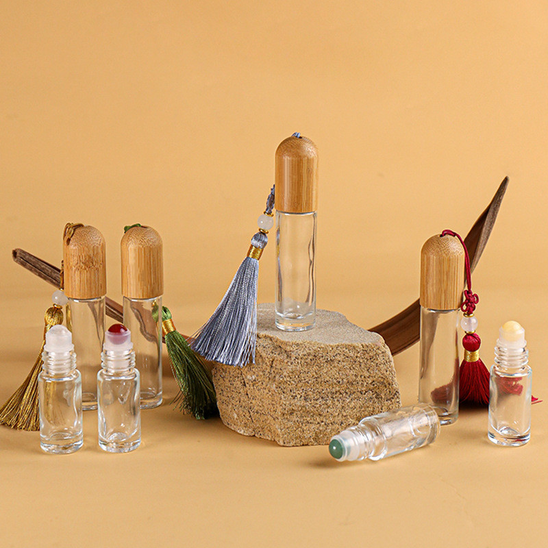 Wholesale 5ml 10ml Roller Bottles Glass Roll On Essential Oil Empty Perfume Bottle Refillable Cosmetic Bottles Travel Contanier