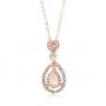 Women Creative Rhinestone Decor Charm Water Drop Shaped Neckle Jewelry Gift