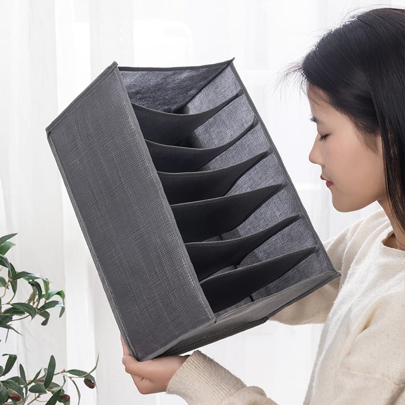 Cloth Organizer Box 7 Grid Closet Storage drawer divider storage organizer Box. 