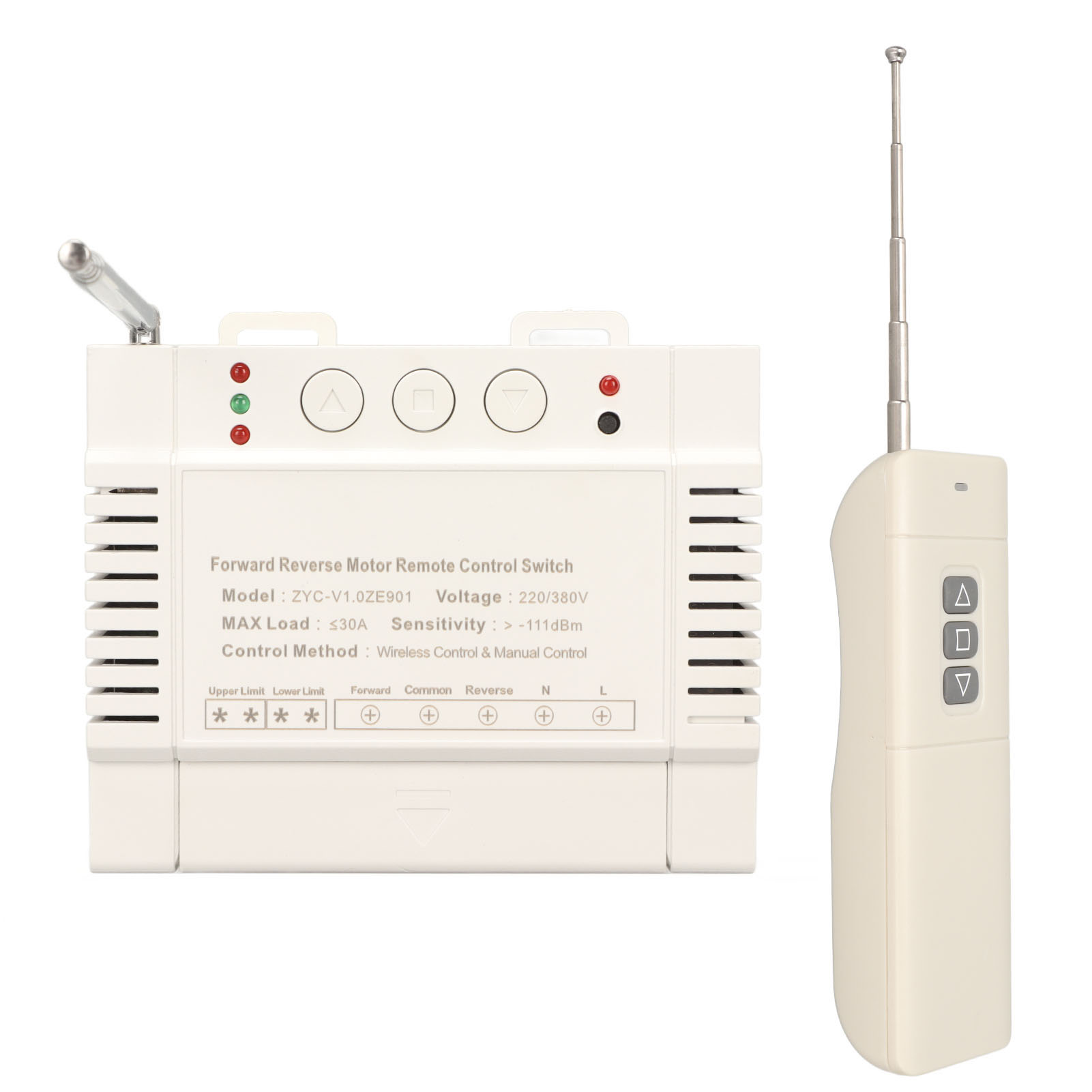 Wireless TX RX Limit Switch, 220V 380V 30A Wireless Remote Control Switch Ease Of Control for Fans for Motors. 