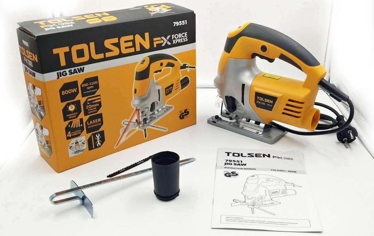 TOLSEN 800W Jigsaw with Laser FX Series Industrial Model: 79551. 