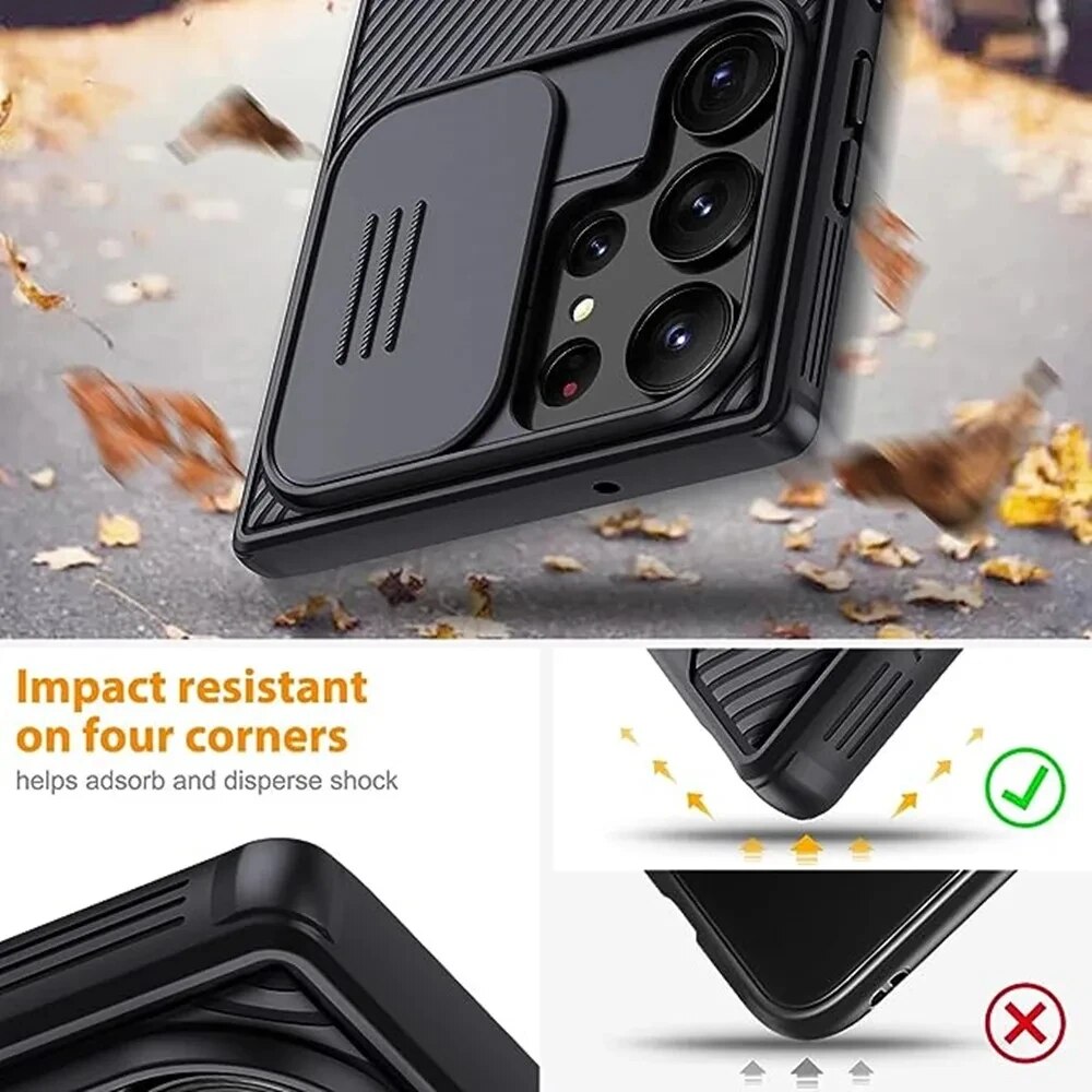 Magsafe Case For Samsung Galaxy S24 Ultra Nillkin CamShield Pro Magnetic Case For Samsung S24 Slide Camera Case For Galaxy S24+. 
