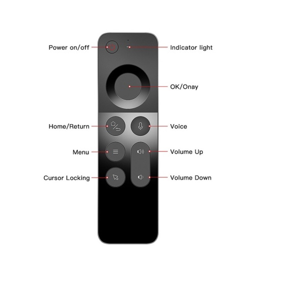 Wechip W3 Air Mouse Voice Control With Keyboard Rechargeable. 