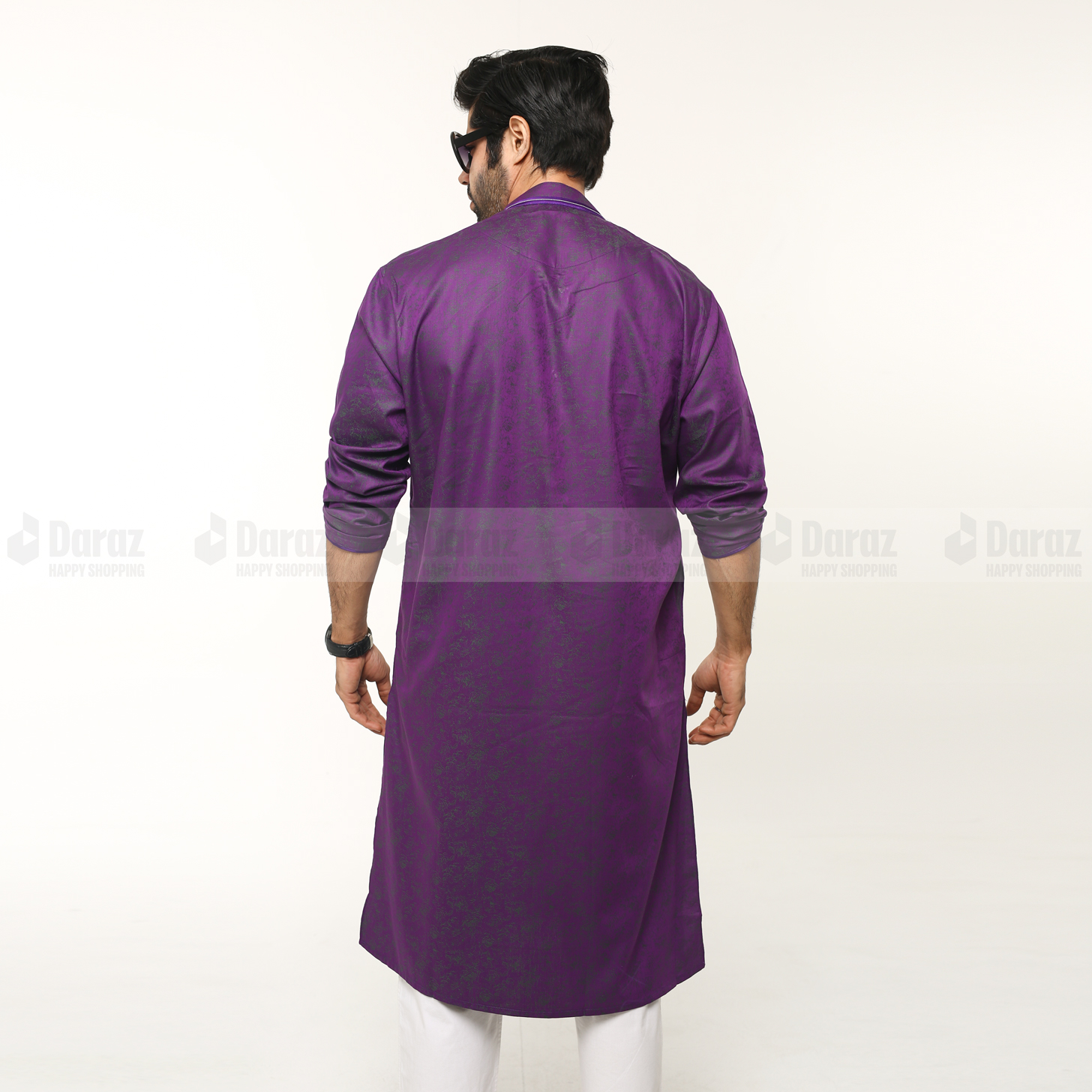 LeeWear men's weaving design Punjabi kurta Imported Machine weave jacquard cotton fabrics Mandarin Collar Straight shape with regular style Short button placket Two side pockets Long regular sleeves PN21116. 