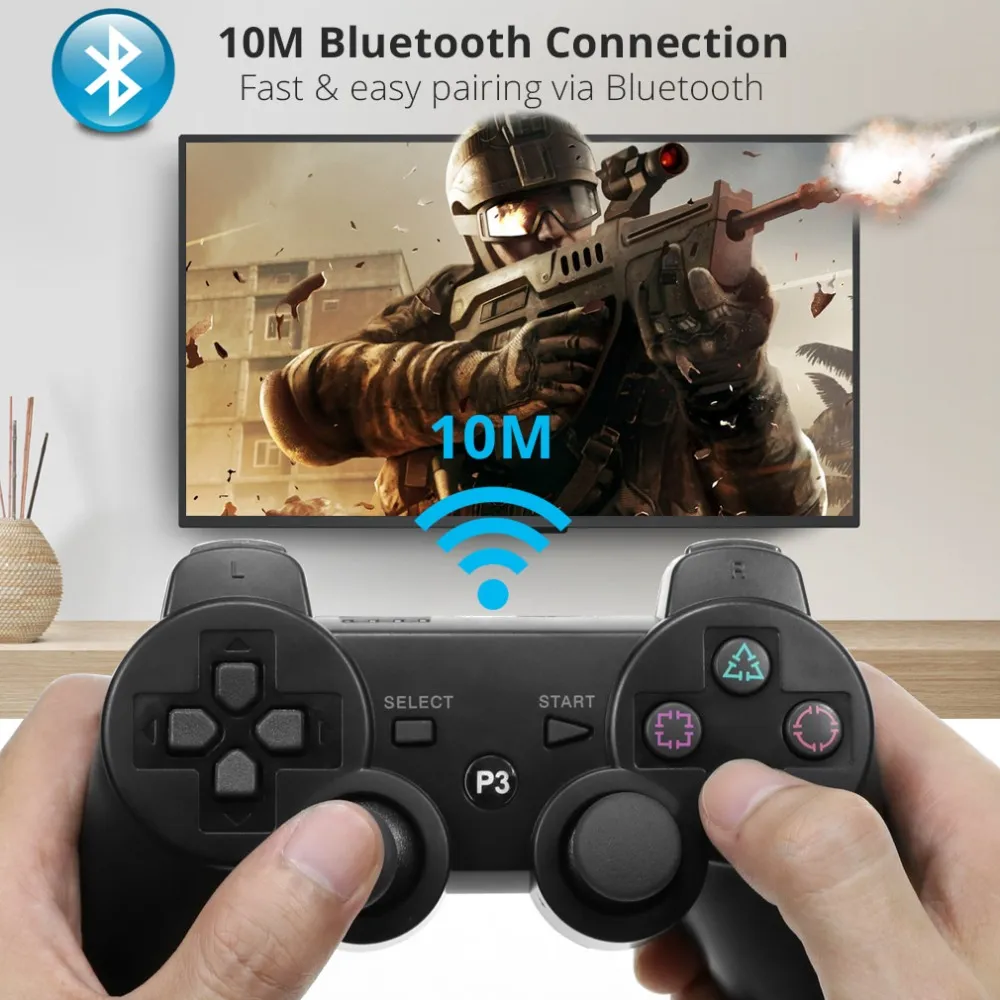 Wireless Bluetooth Gamepad For Sony PS3 Controller Play Station 3 Super Slim Joystick for PC 6 Axis Gyro Remote Handle ontrole. 