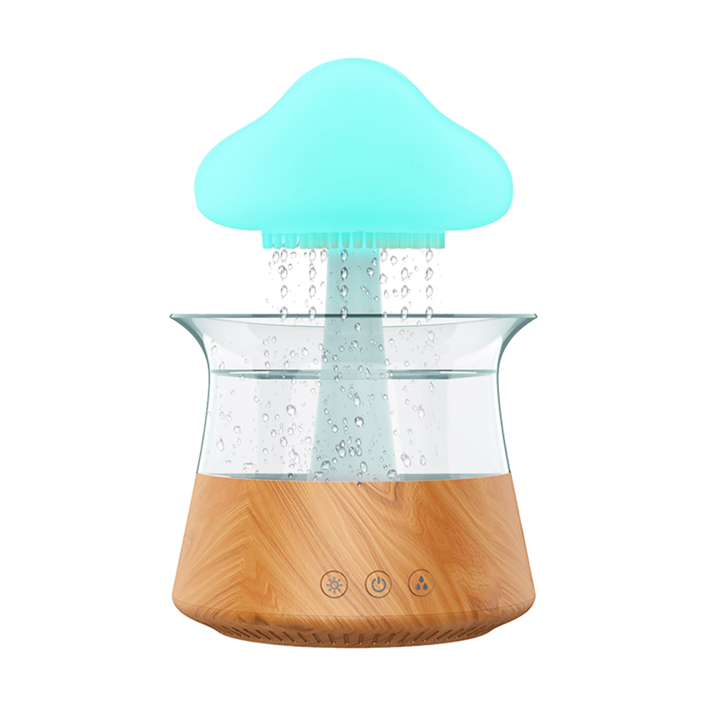 Mushroom Rain Essential Oil Diffusers Colorful Night Light Mini Aroma Diffuser Relieve Fatigues Home Decor for Bedroom Kids Room