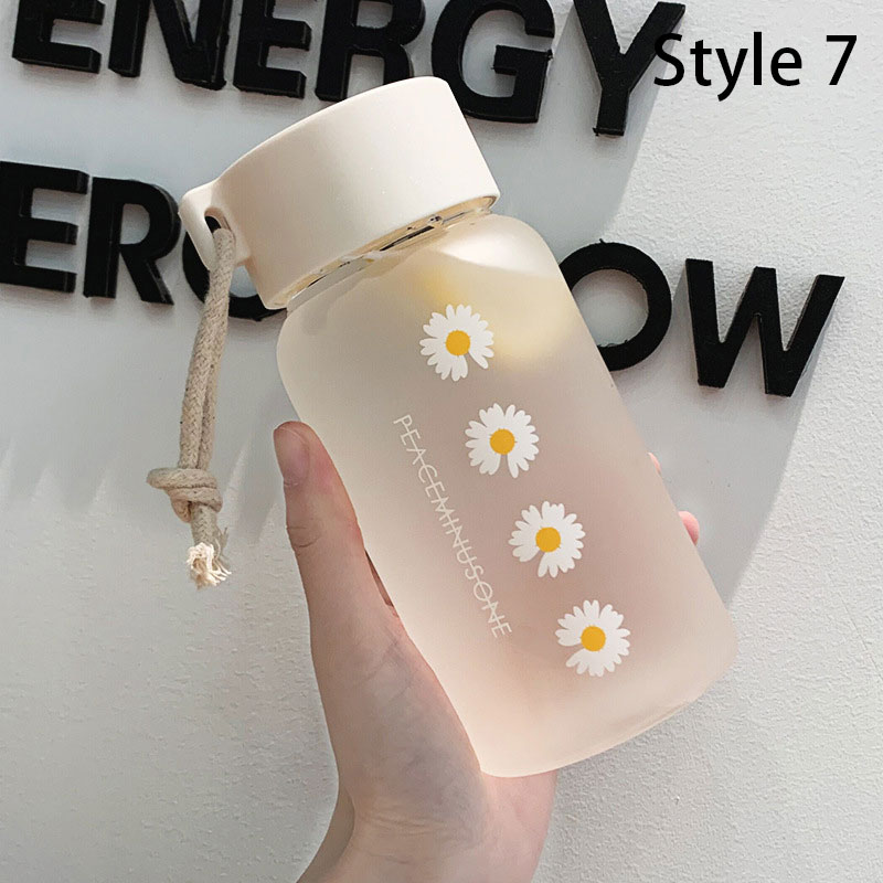 500Ml Small Daisy Transparent Plastic Water Bottles Water Bottle