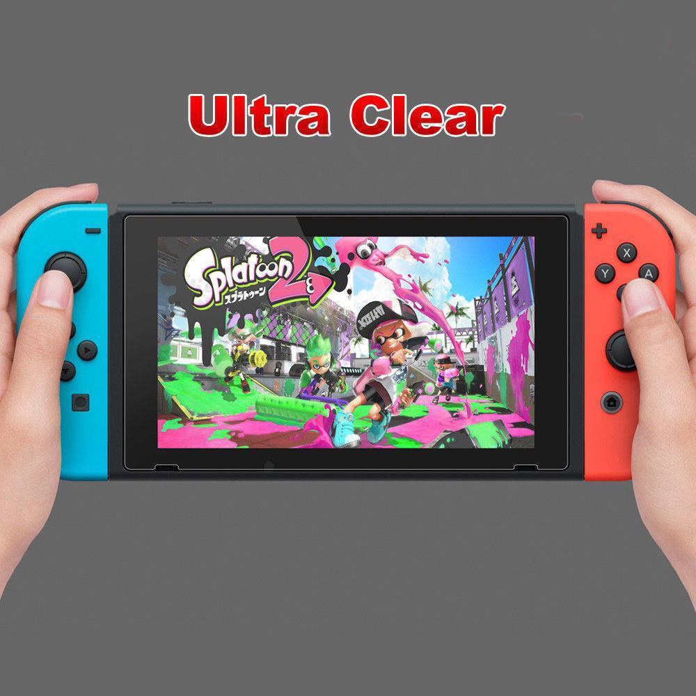 OSTENT 2pcs Clear Screen Protector Anti-Scratch Guard Shield Film Protective Cover for Nintendo Switch Console. 