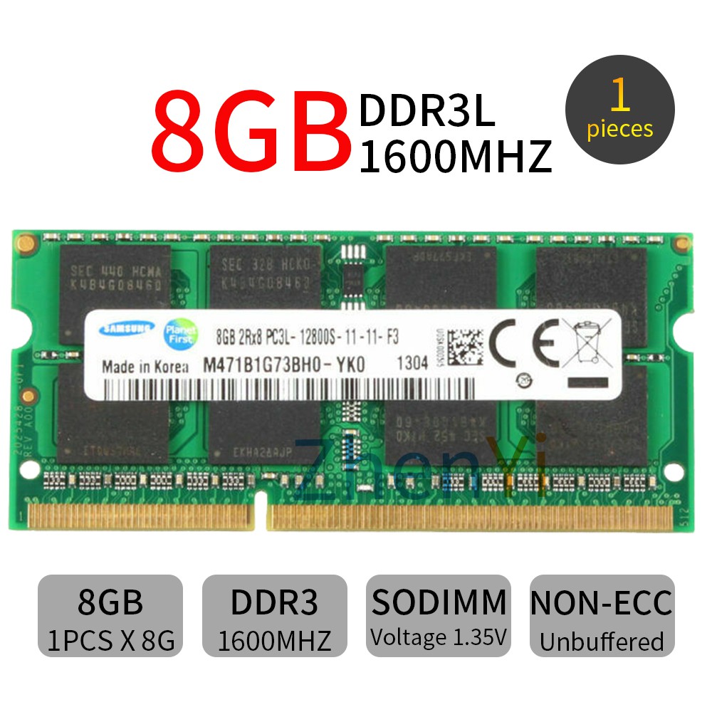SAMSUNG 8GB DDR3L 1600MHz/ PC3L-12800s Laptop Ram for Notebook & Laptop With 02 Year Warranty. 