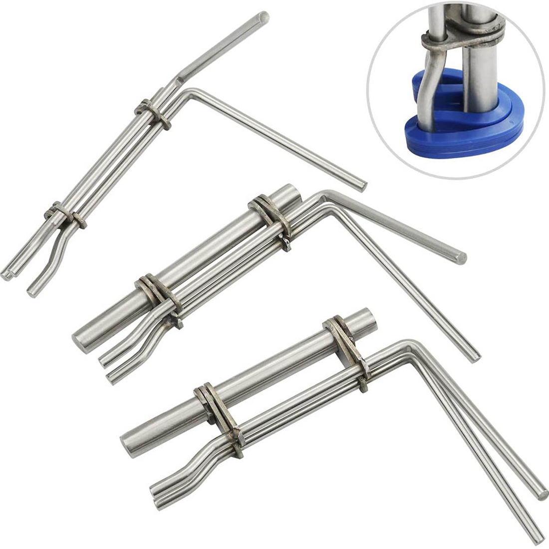 3 PCS Hydraulic U-Cup Seal Twistor Installation Tool Kit Applicable to Internal Flexible Seal Installation. 