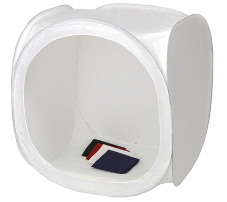 Light Tent Foldable Photography Cube Softbox with 4 Colored Backgrounds (80 x 80cm). 