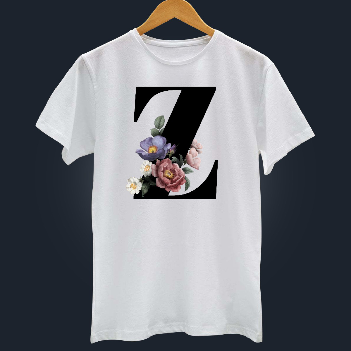 White Synthetic Alphabet T-Shirt A To Z T-Shirt For Men - Make a Style Statement with This Unique Alphabet Tee. 