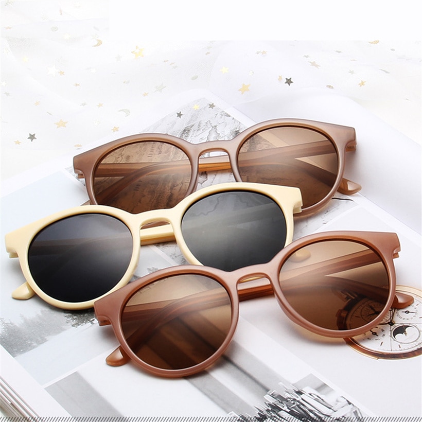 【happy one】BlackXojoX Sunglasses Women Vintage Designer Round Glasses Simple Girls Goggles Ladies Shade Eyewear UV400. 