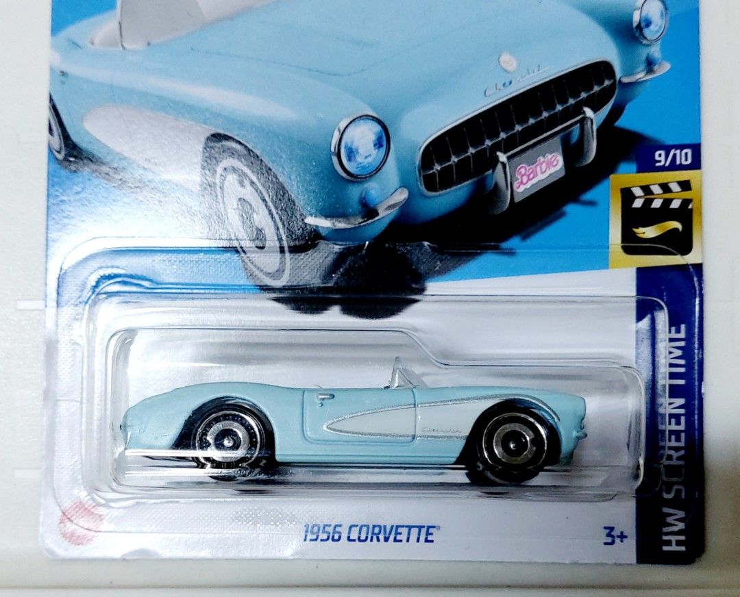 Hot Wheels 2023 Release (Mainline) Barbie Edition 1956 Corvette, Scale - 1:64. 