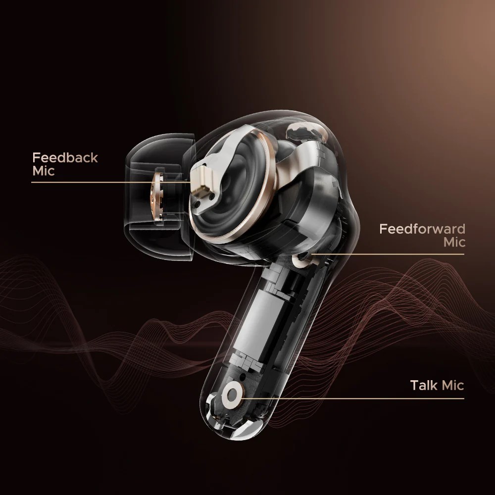 SoundPEATS Capsule3 Pro Wireless Earbuds with Hi-Res and LDAC, 43dB Hybrid Active Noise Cancelling Bluetooth 5.3 Earphones with 6 Mics for Calls, 52 Hours of Playtime, Transparency & Game Mode. 