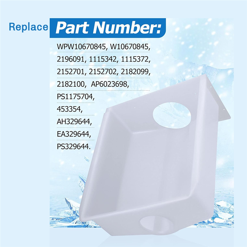 W10670845, WPW10670845 Refrigerator Ice Bucket For 2196091. 