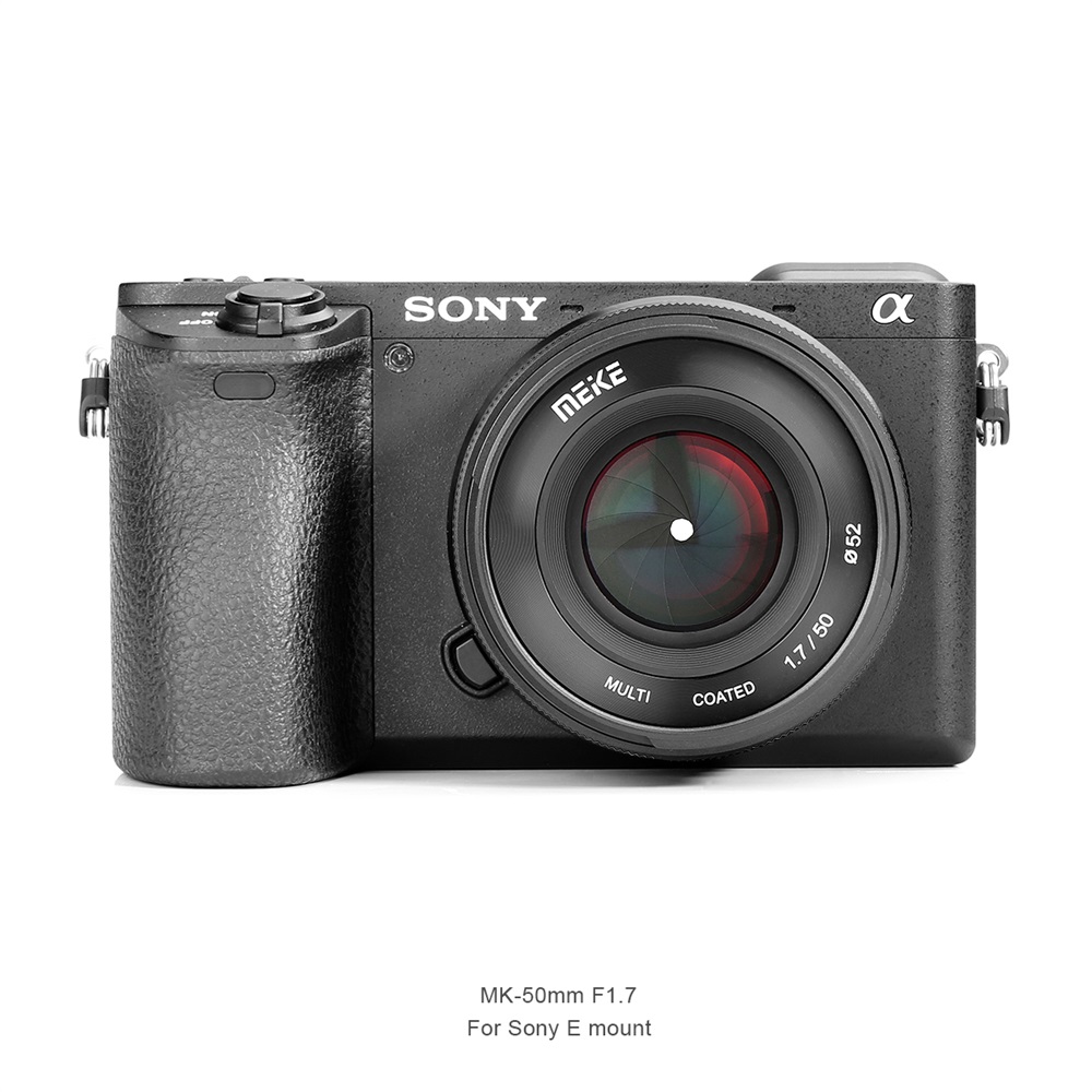 Meike 50mm F1.7 Full Frame Lens For Nikon Canon RF Sony alpha E A6300 A6000 A6500 NEX3 NEX7 A7 A7II A7III Mirrorless Camera. 