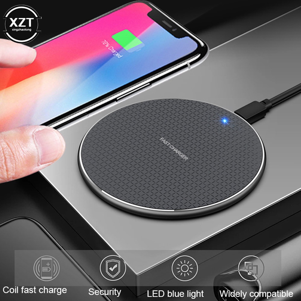 10W Fast Wireless Charger for Samsung Galaxy S10 S9/S9+ S8 USB Qi Charging Pad for iPhone 11 Pro XS Max XR X 8 Plus Mobile Phone. 