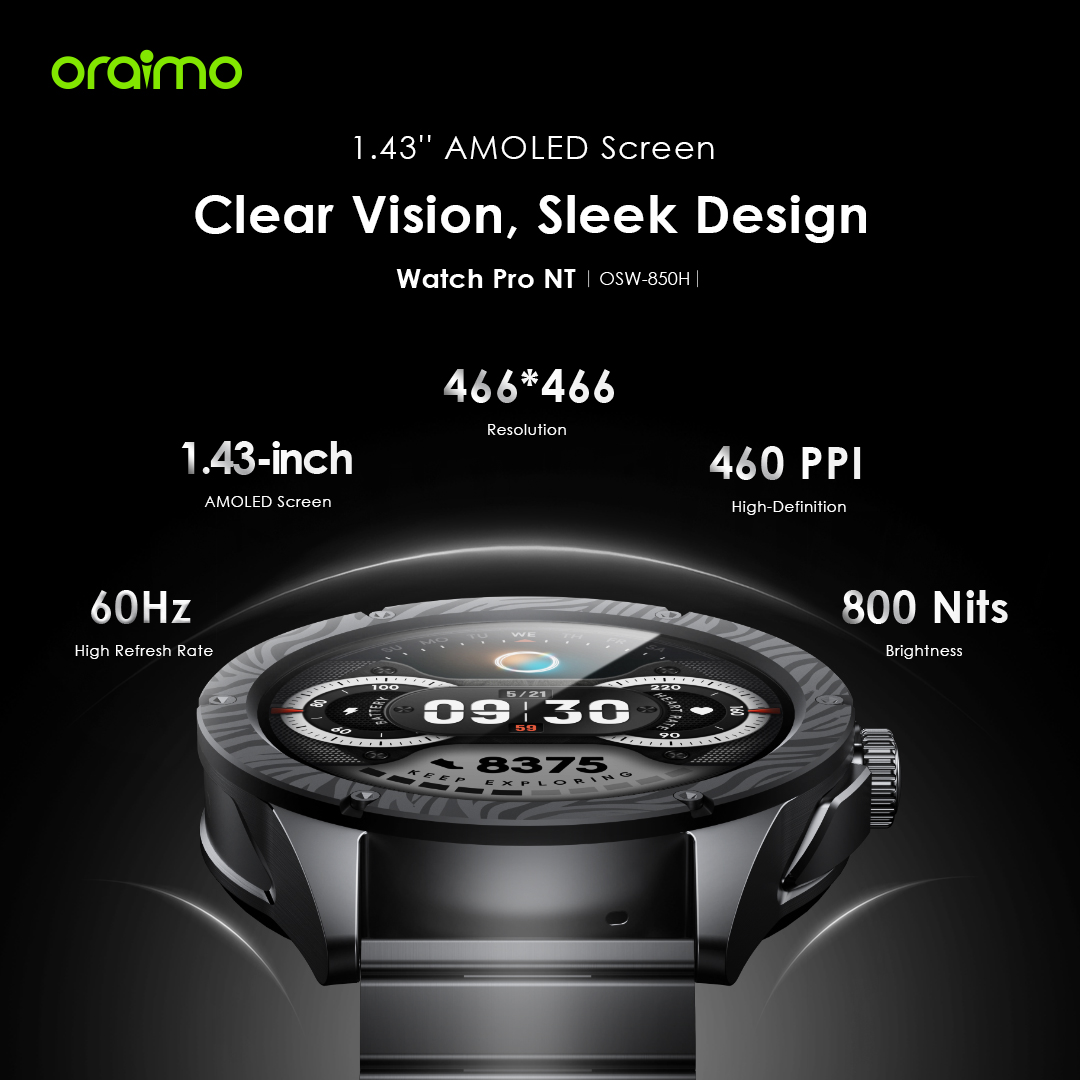 Watch Pro NT 1.43" AMOLED AI Powered Smart Watch. 