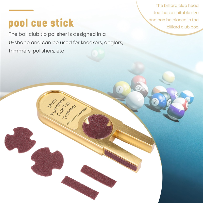 Billiards Pool Cue Tip Shaper Tool U Shaped Cue Tip Trimmers. 