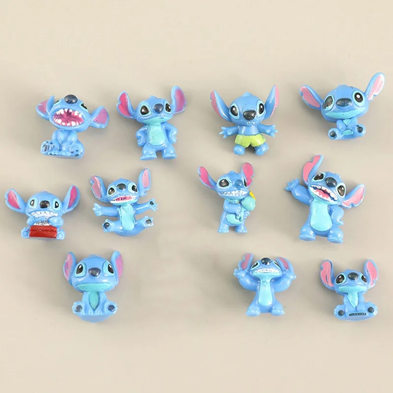 Halloween 12Pcs Anime Lilo And Stitch Action Figure Stitch Experiment 626 Abomination Little Monster Doll PVC Collectible Model Toy GiftDolls Accessories. 