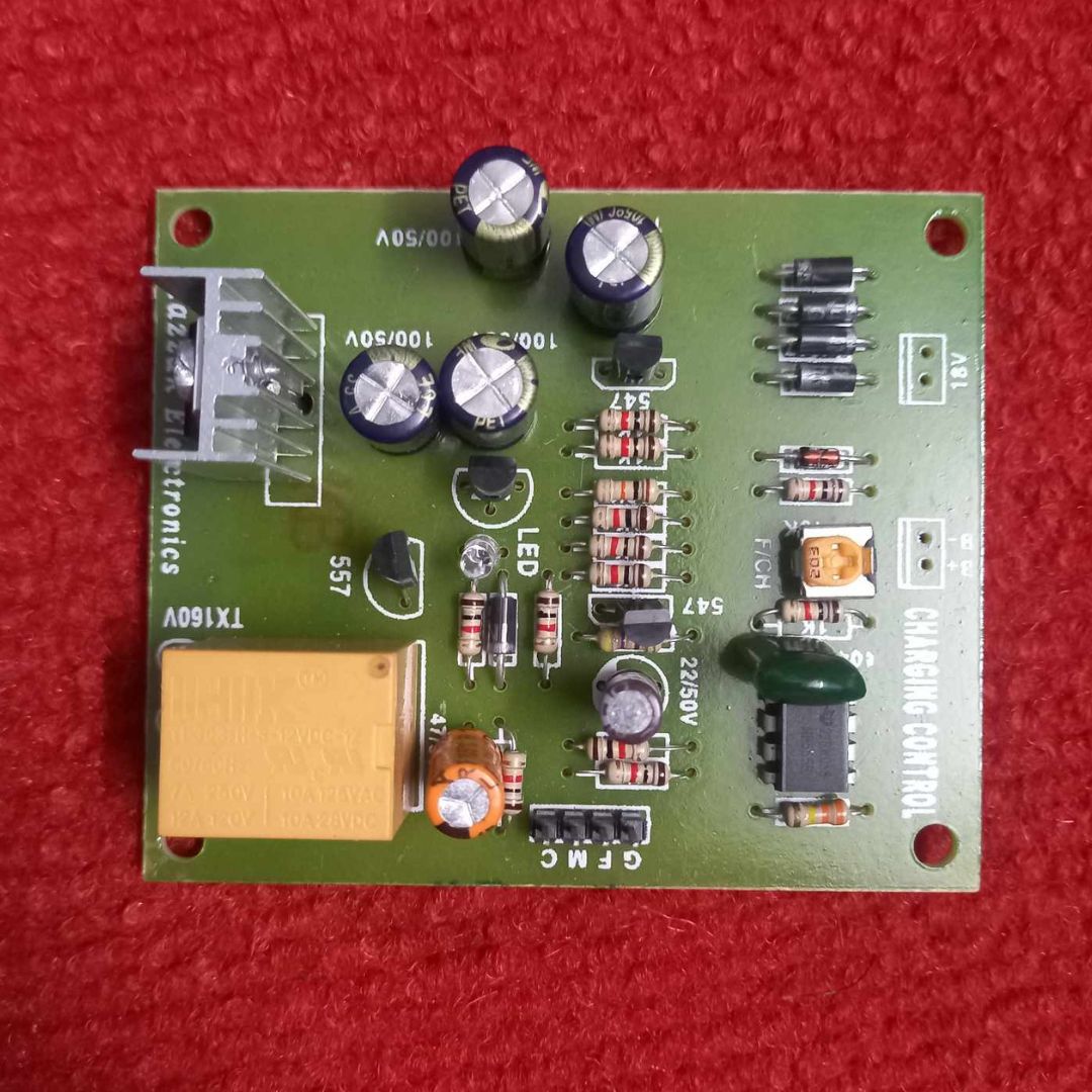 SINGLE Relay 18V Battery Charging Control Circuit With Adjustable VR Pot Switch Battery Charging. 