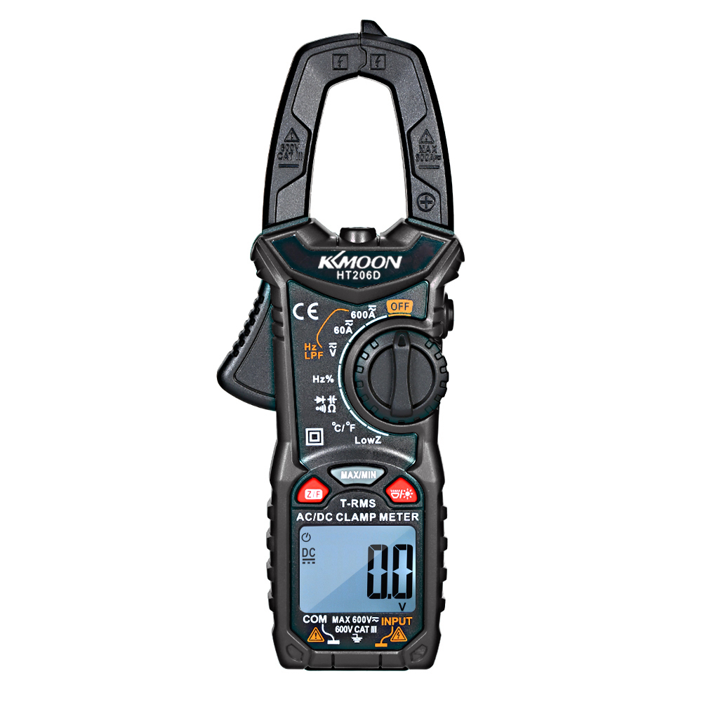 KOGEEK AC/DC Digital Clamp Meter for Measuring AC/DC Voltage , AC/DC Current, Frequency, Duty Cycle, Diode, Resistance, Continuity, Transistors Test, NCV Clamp Multimeter. 