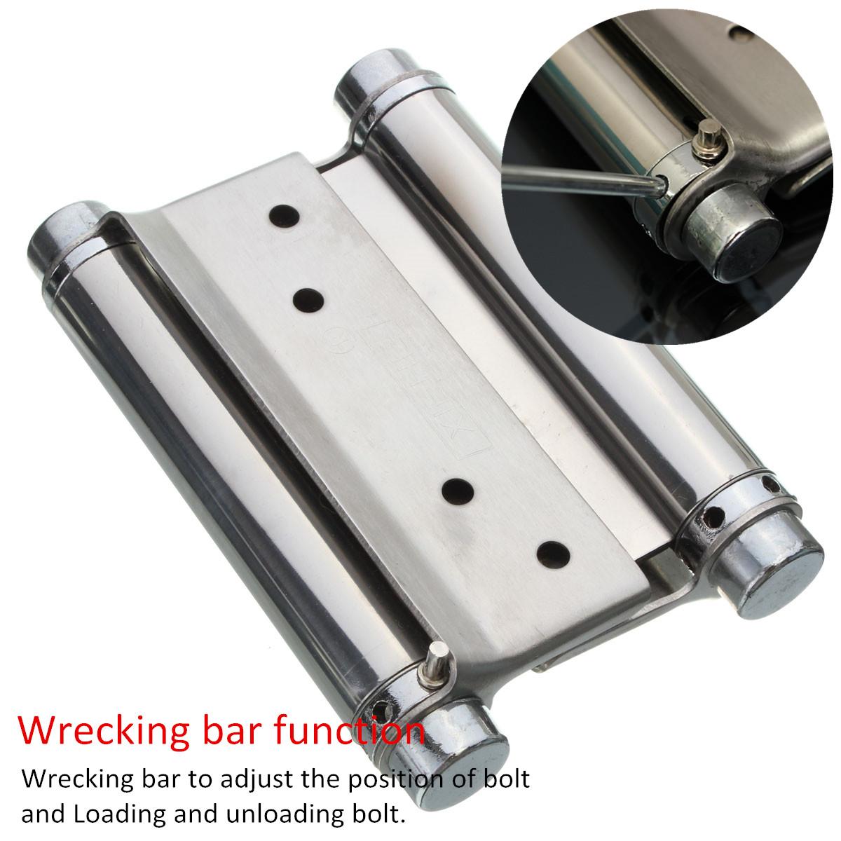 2 Pcs 4 Steel Double Action Spring Self Closing Fire Door Hinge